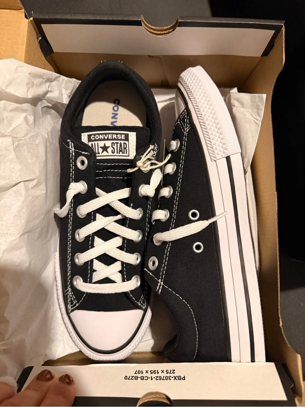 Converse Kids Black and White Low Top Sneakers